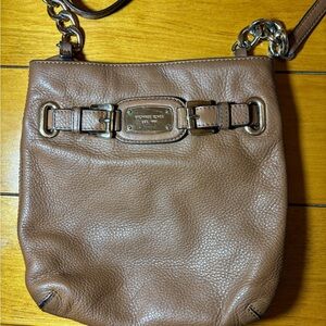 Michael Kors Brown Leather Cross Body Bag